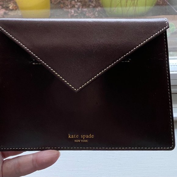 Kate Spade leather brown envelope - Picture 4 of 6